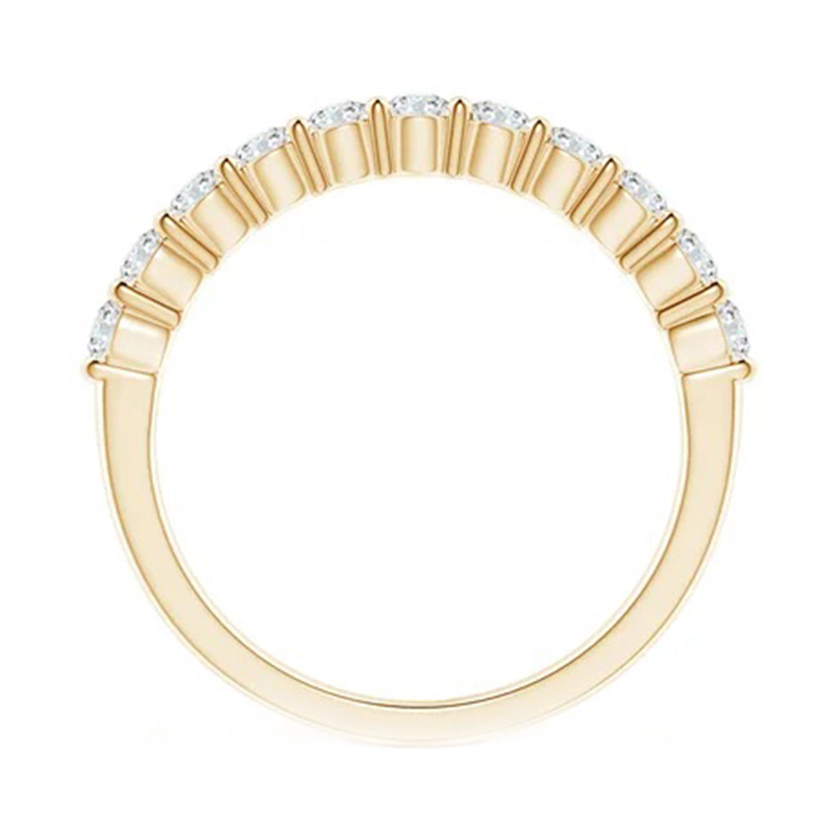 yellow gold diamond stacking ring