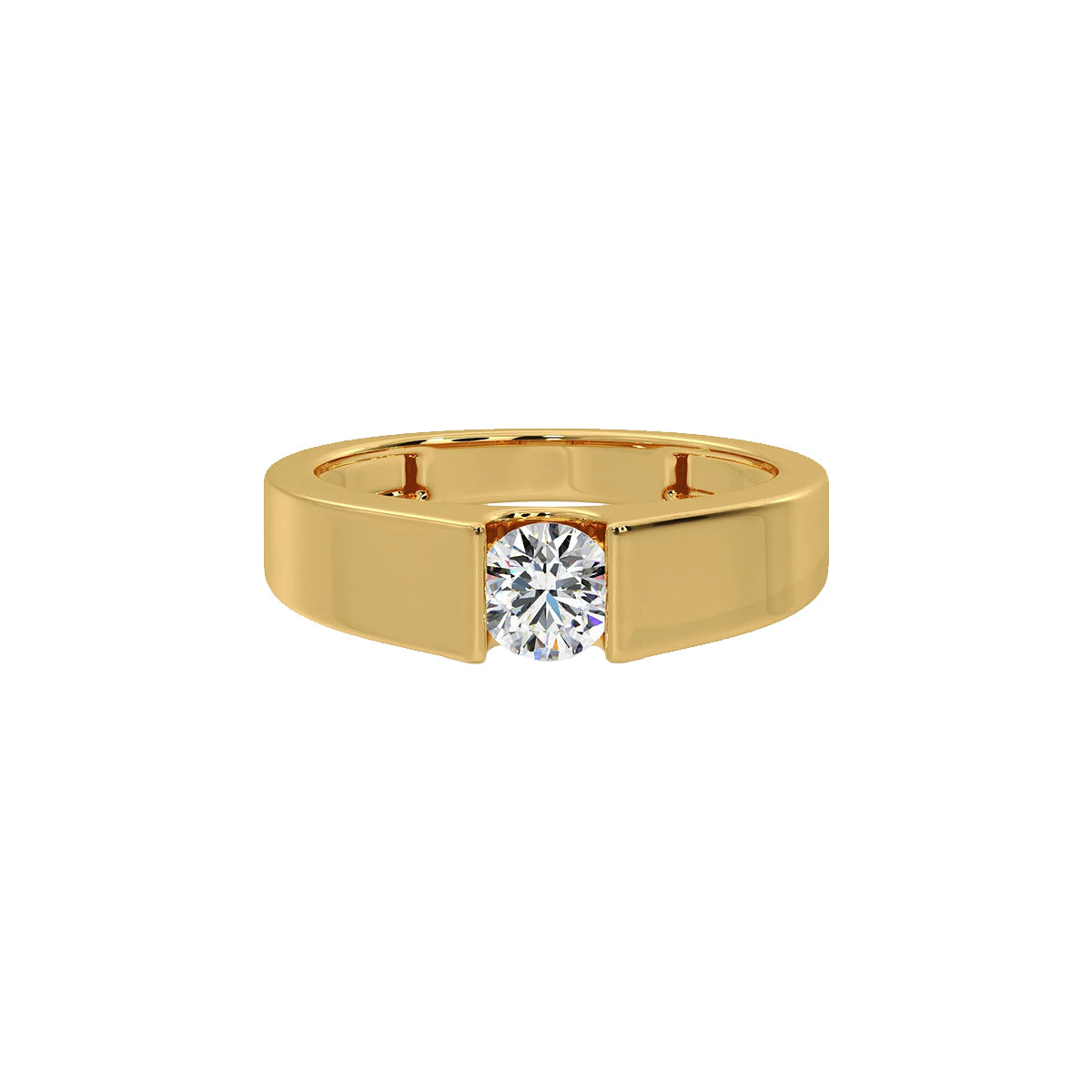 bar set solitaire ring