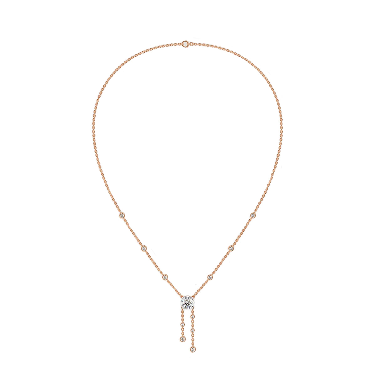 solitaire drop necklace