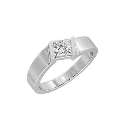 Angular Princess Cut Ring