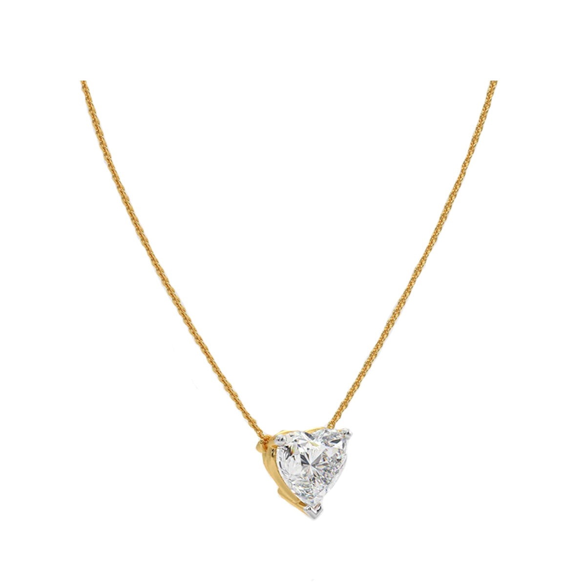 1 ct heart necklace
