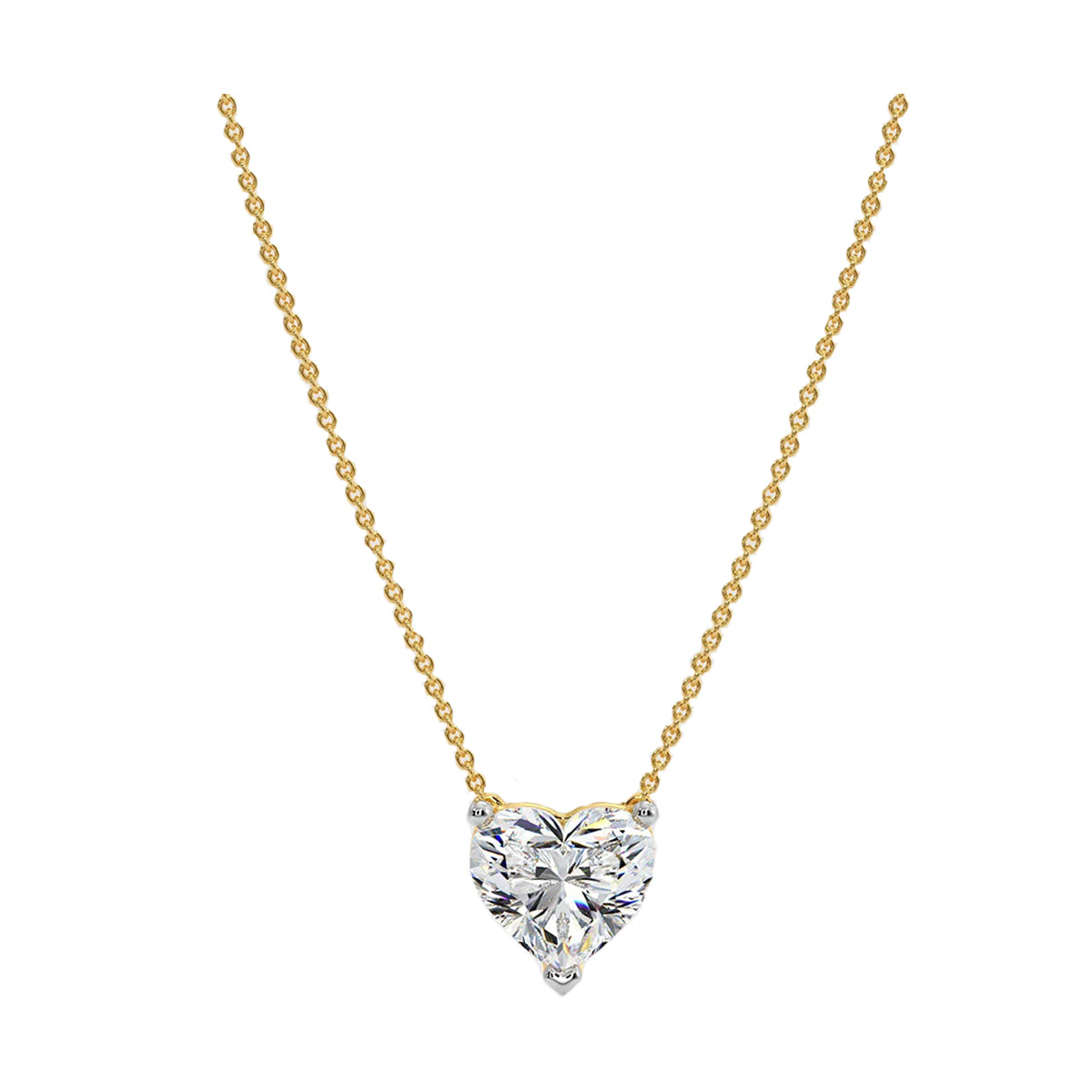 1 ct heart necklace