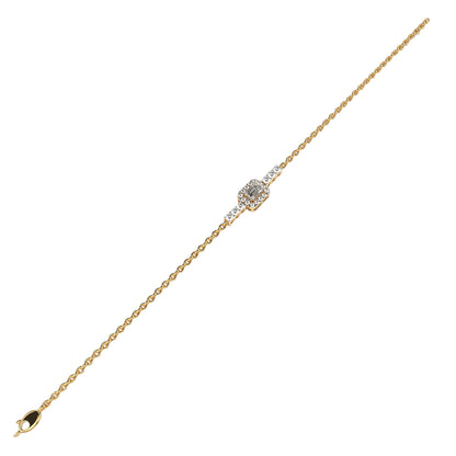 Edgy Emerald Diamond Bracelet