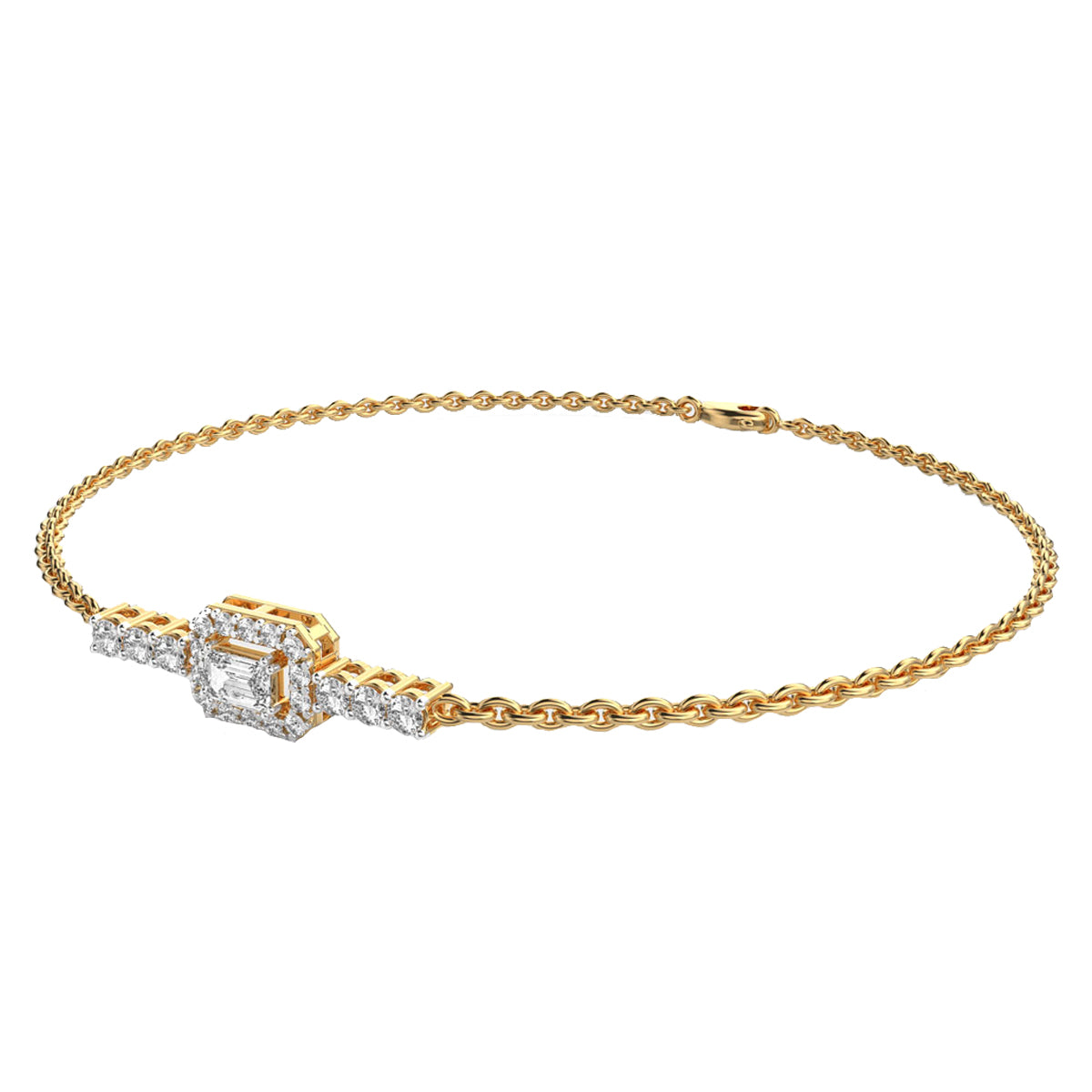 edgy emerald diamond bracelet
