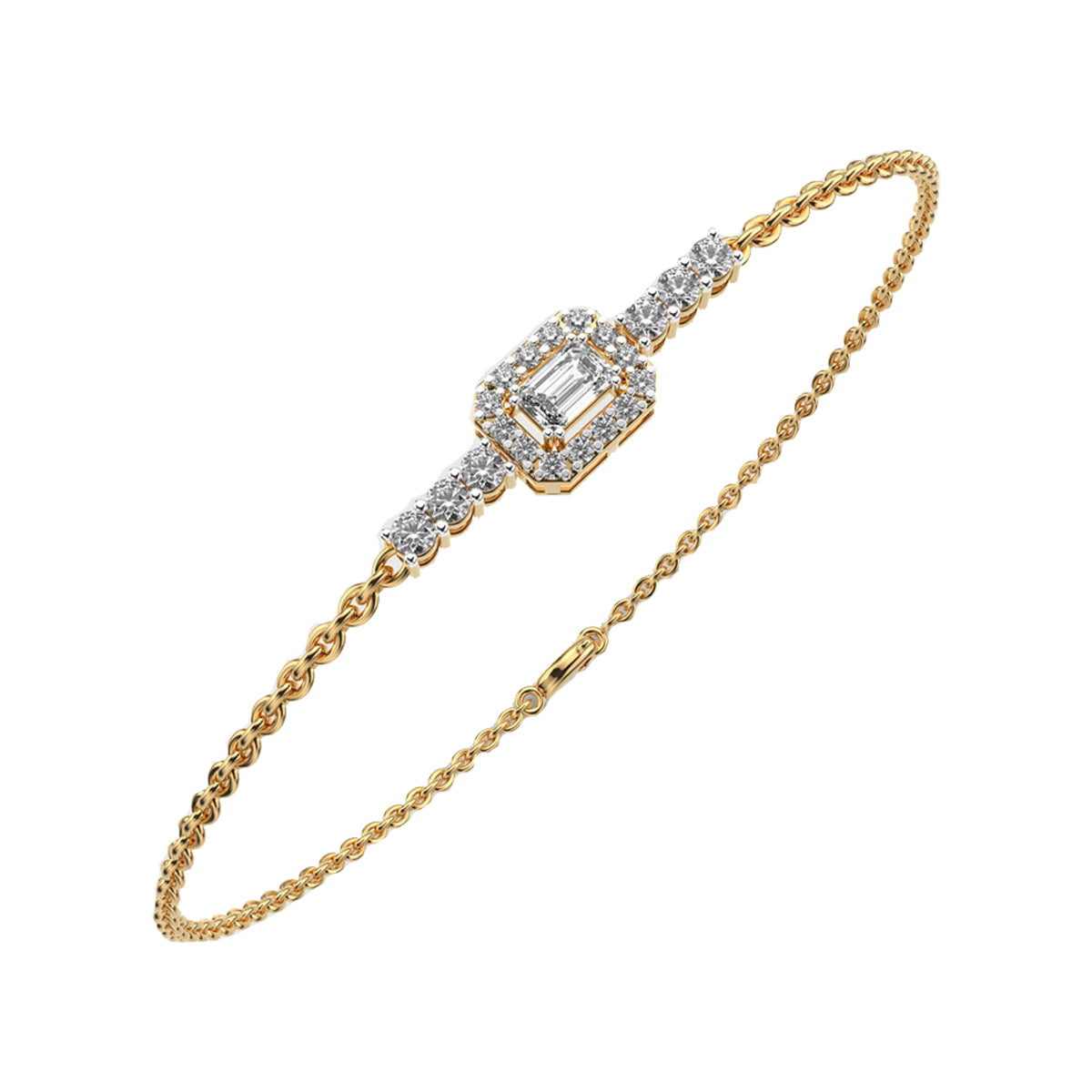 edgy emerald diamond bracelet