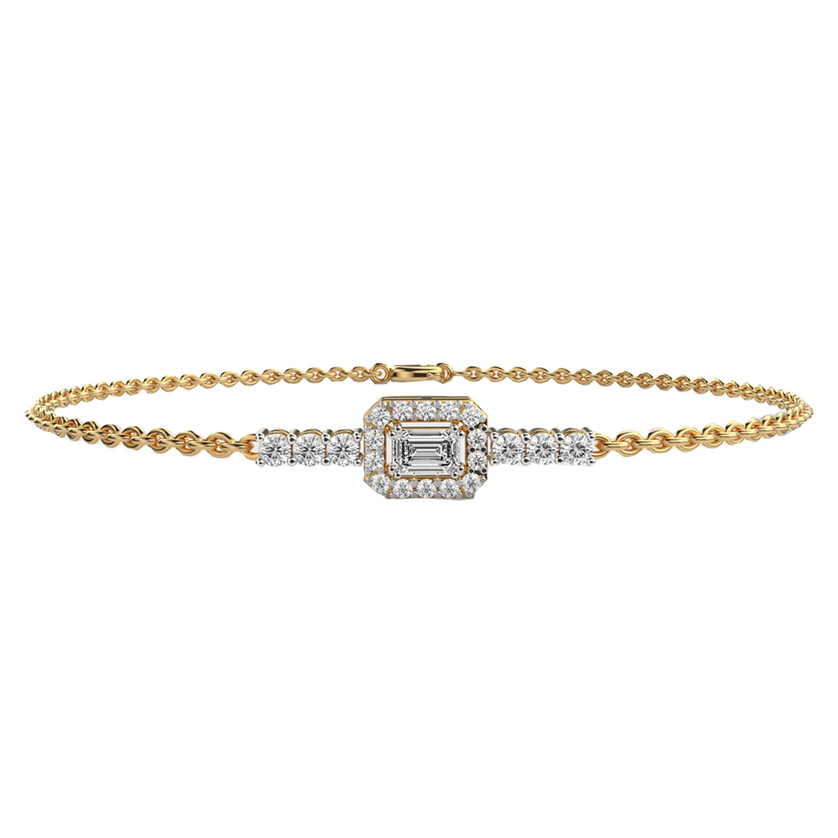 edgy emerald diamond bracelet