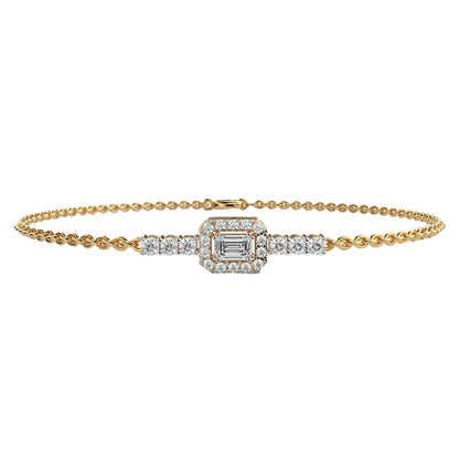 Edgy Emerald Diamond Bracelet