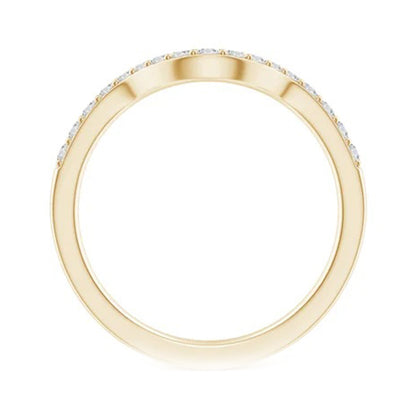 Gold Wave Diamond Band