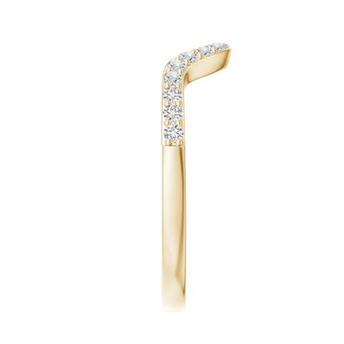 gold wave diamond band