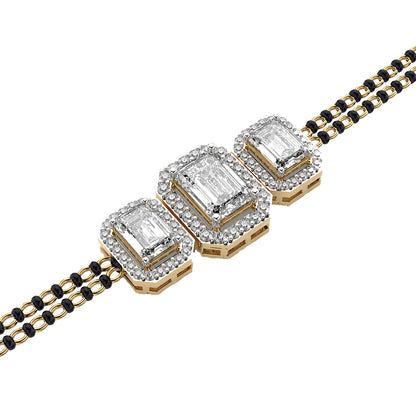 Timeless Elegance Tri Emerald Mangalsutra Bracelet