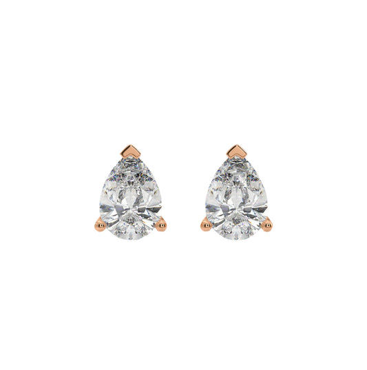 0.50 Ct Pear Studs