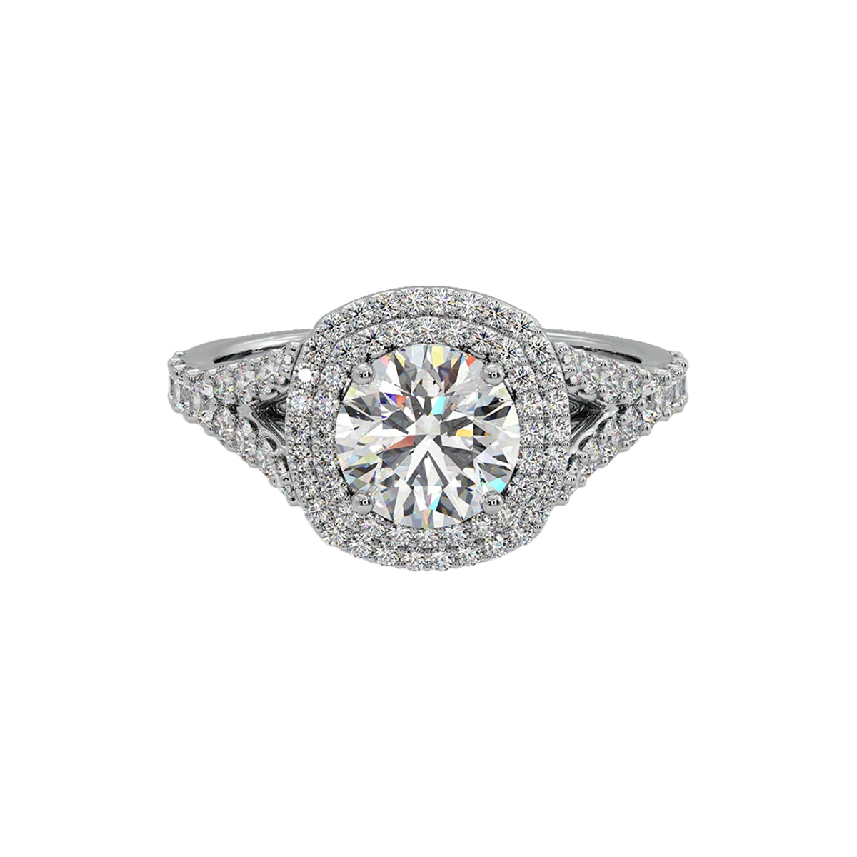 1 ct surround solitaire ring