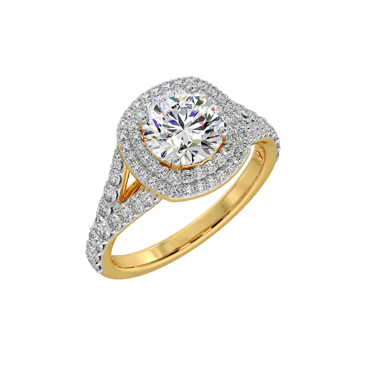 1 ct surround solitaire ring