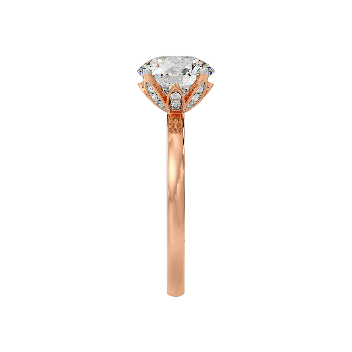 1 ct lotus petal ring