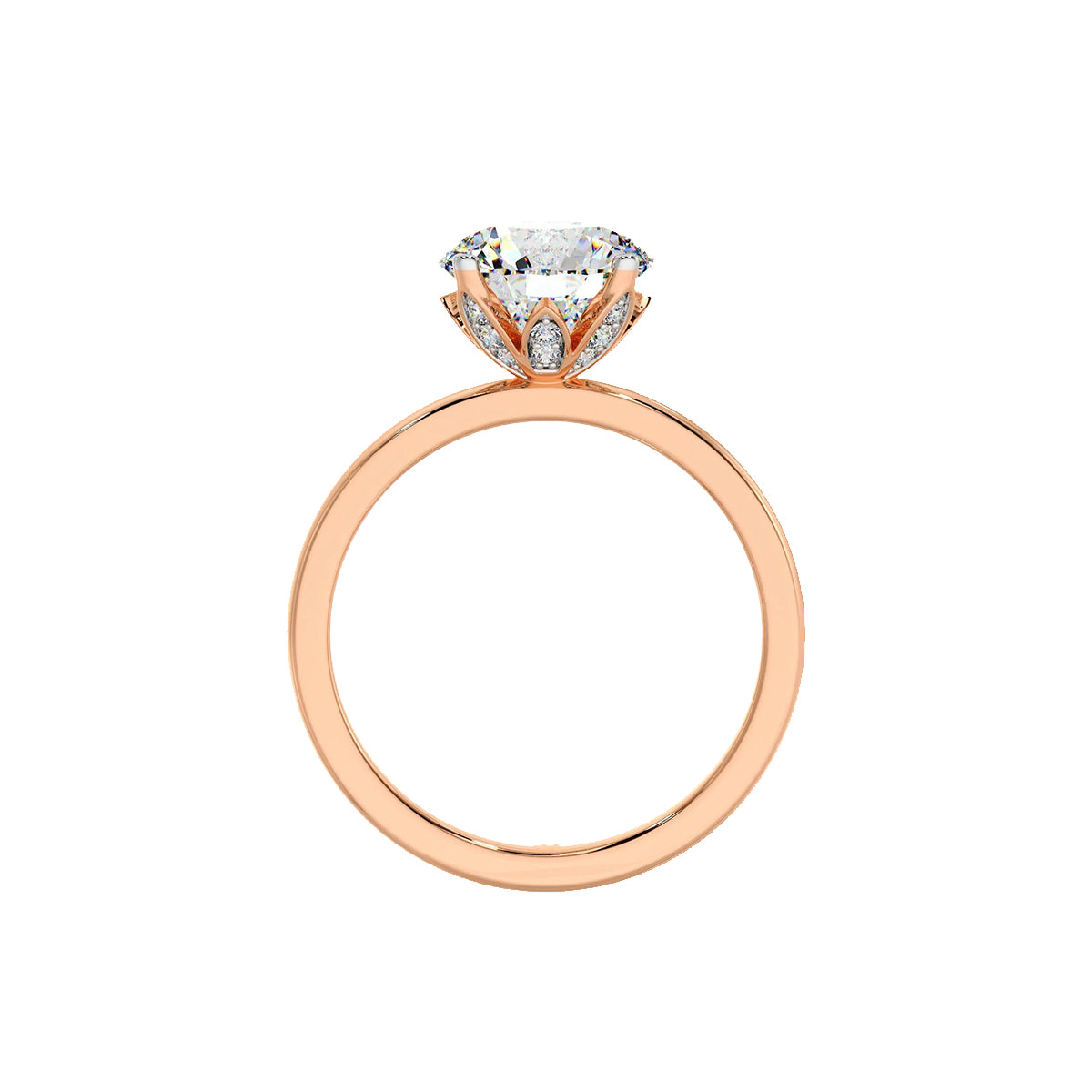 1 ct lotus petal ring
