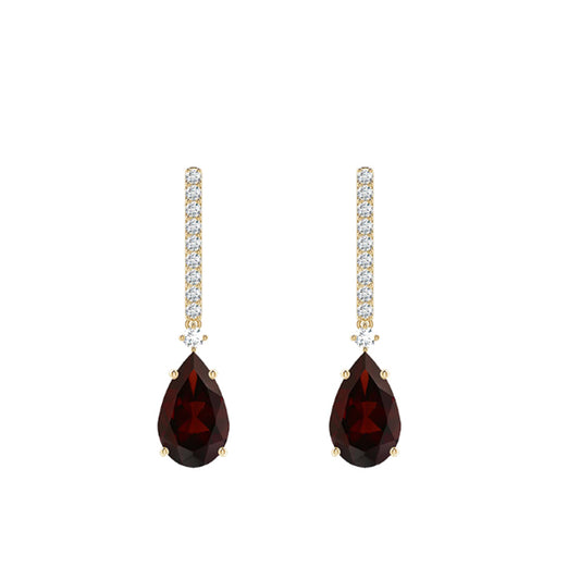 Ruby Drop Earings
