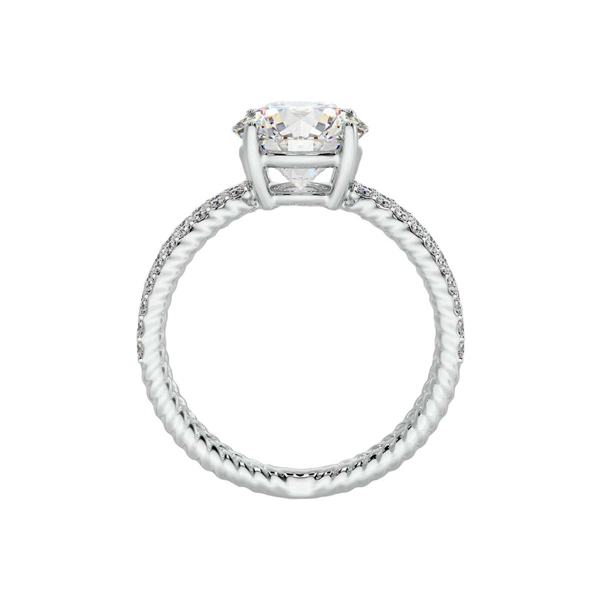 2 ct crossover solitaire ring