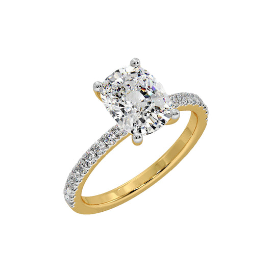 2 ct Elongated Cushion Ring