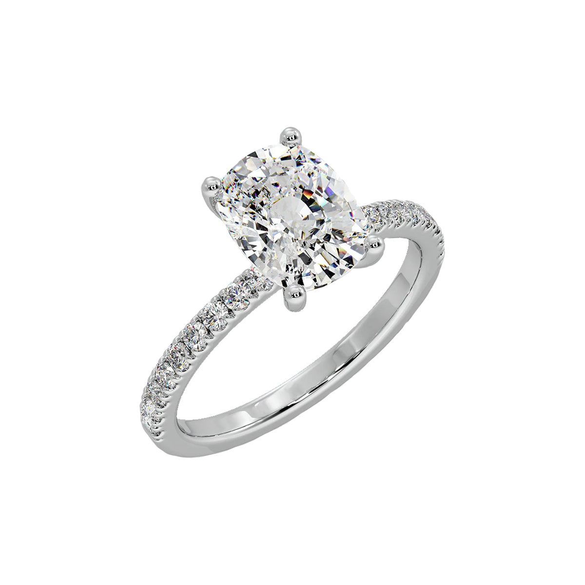 2 ct elongated cushion ring