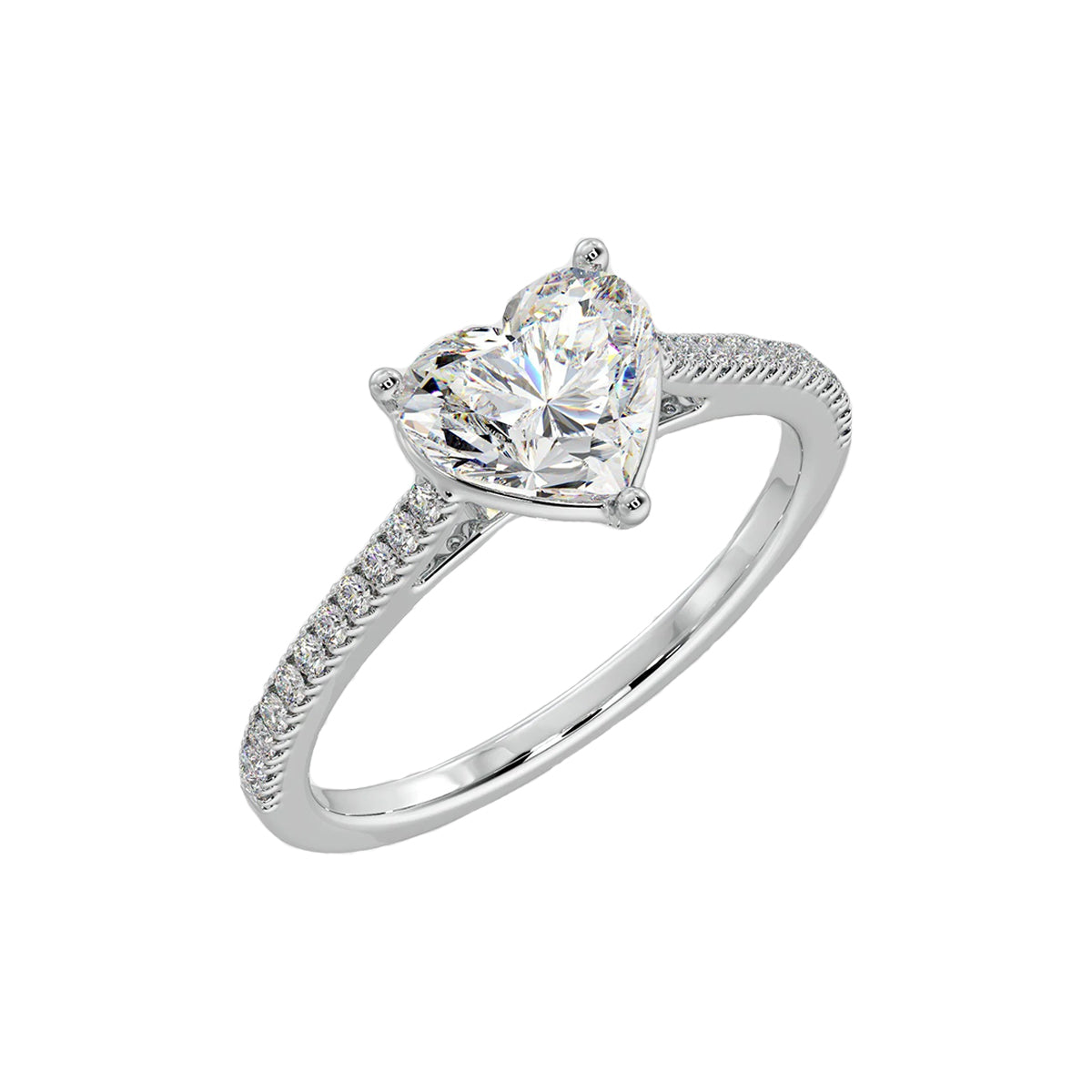 2 ct heart ring