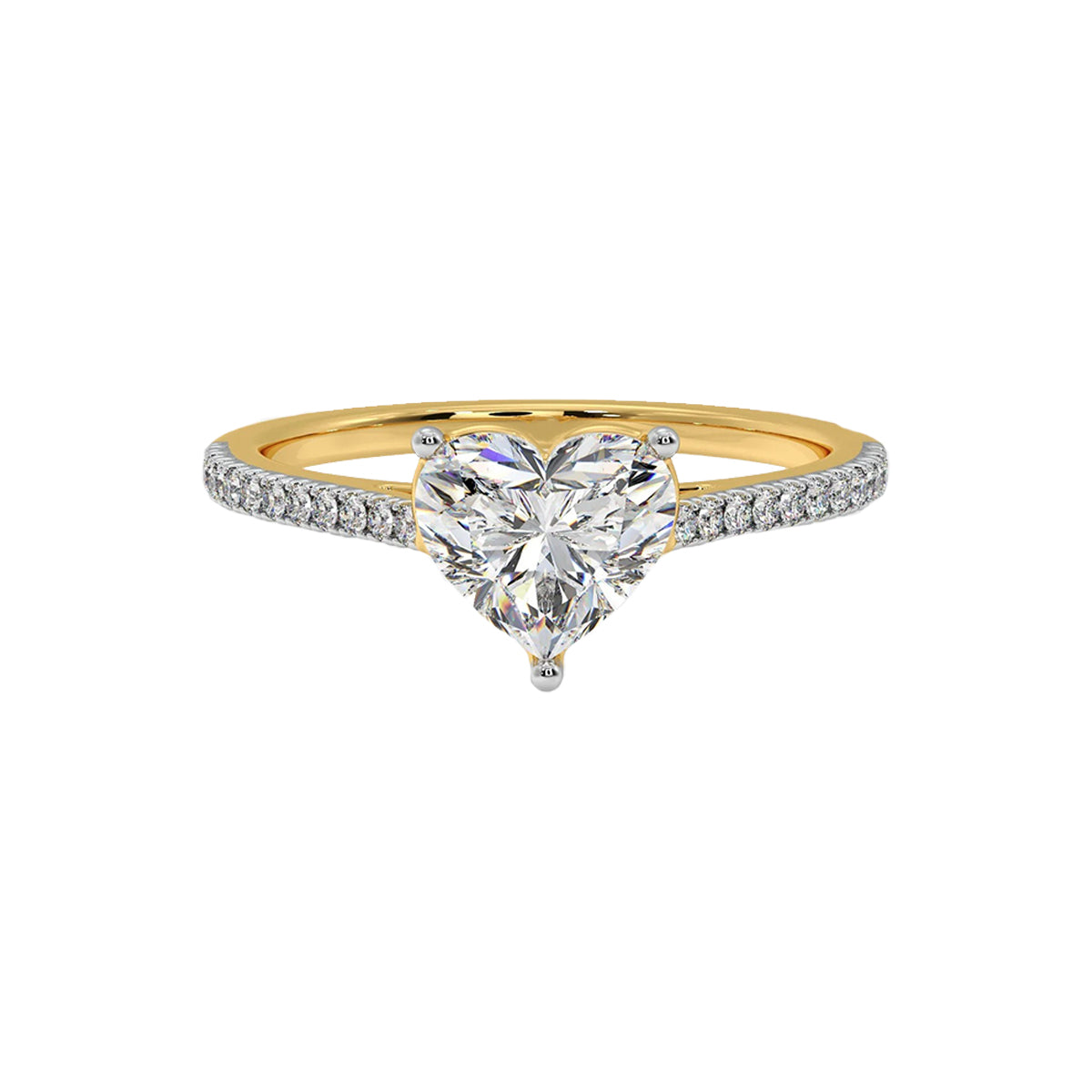 2 ct heart ring