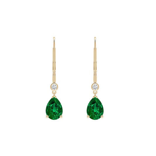 Emerald hoops Earings