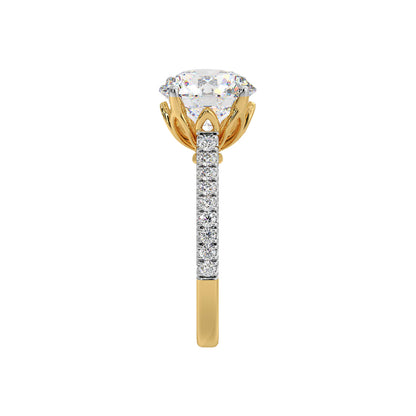 2 ct Lotus Solitaire Ring