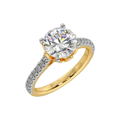 2 ct Lotus Solitaire Ring
