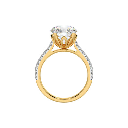 2 ct Lotus Solitaire Ring