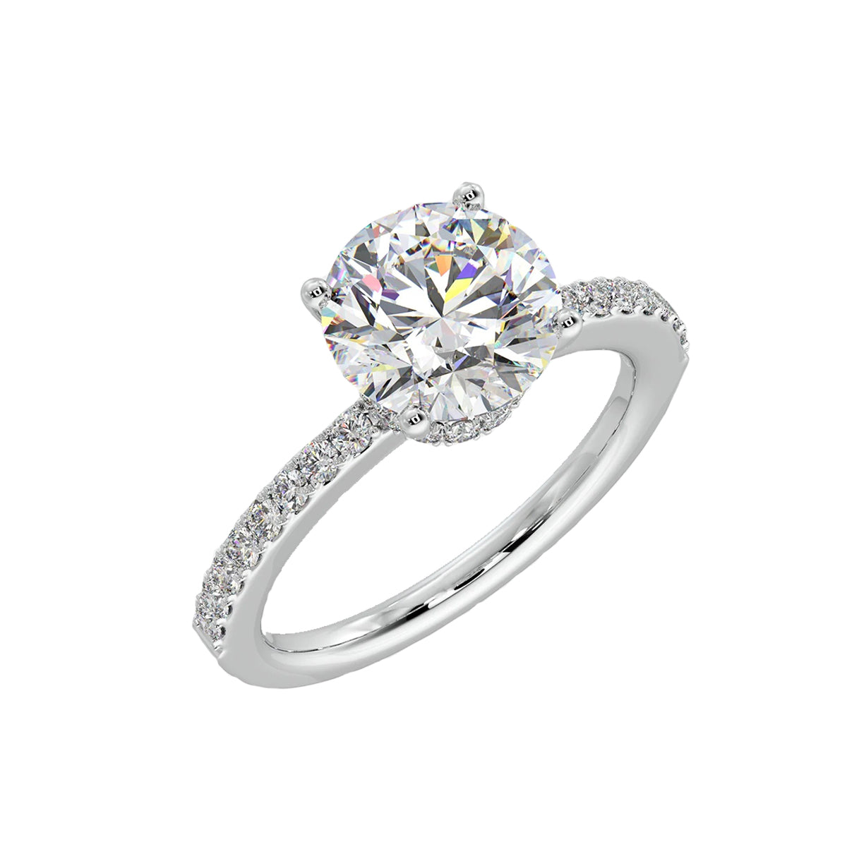 2 ct secret halo ring