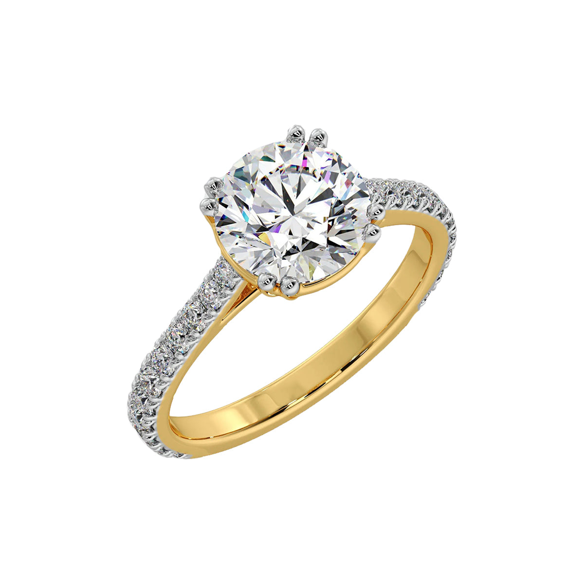 2 ct dual prong solitaire ring