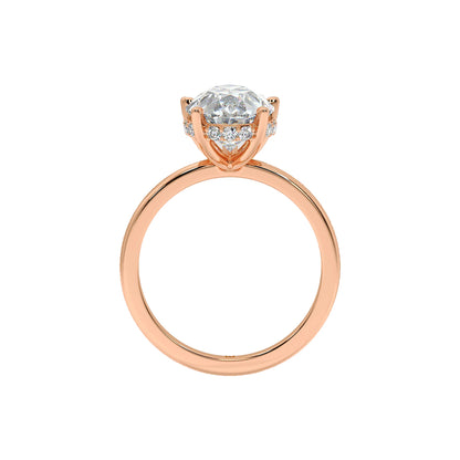 2 ct Hidden Halo Pear Ring