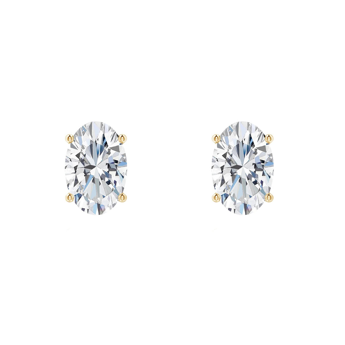 2 ct oval diamond stud earrings