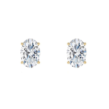 2 Ct Oval Diamond Stud Earrings