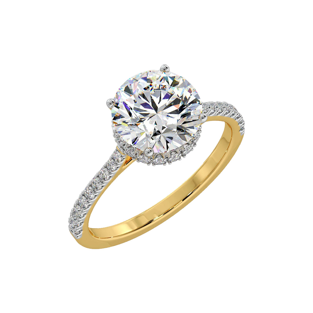 2 ct invisible halo solitaire ring