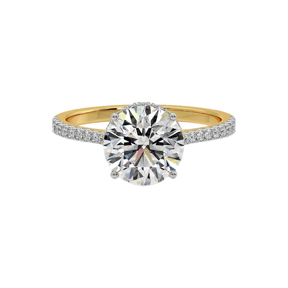 2 ct invisible halo solitaire ring