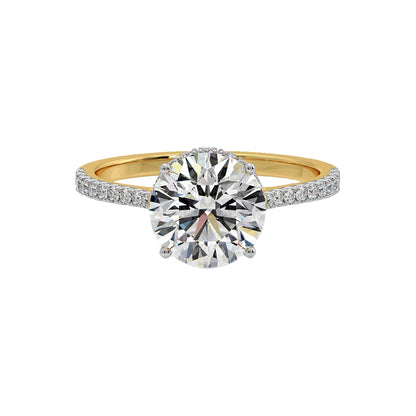 2 ct Invisible Halo Solitaire Ring