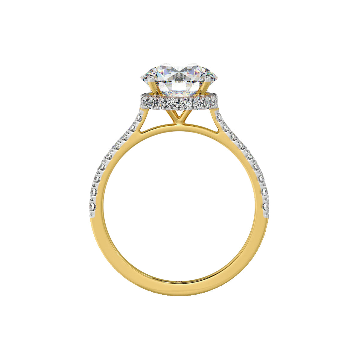 2 ct invisible halo solitaire ring
