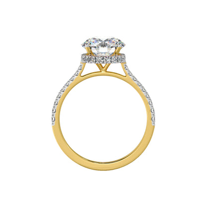 2 ct Invisible Halo Solitaire Ring