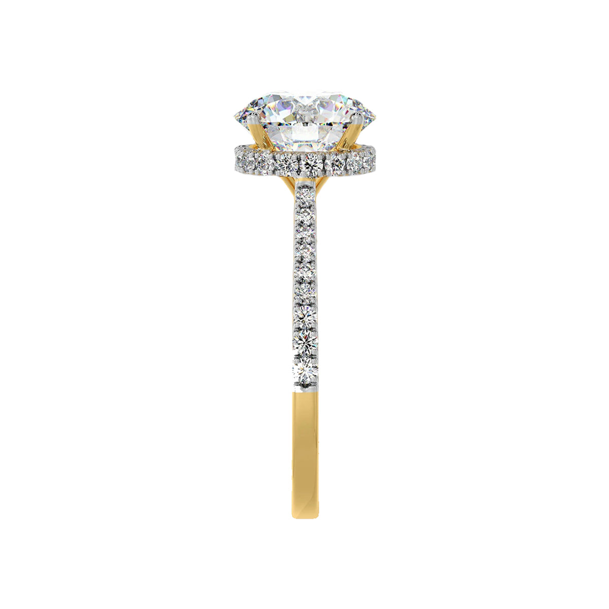 2 ct invisible halo solitaire ring