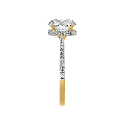 2 ct Invisible Halo Solitaire Ring