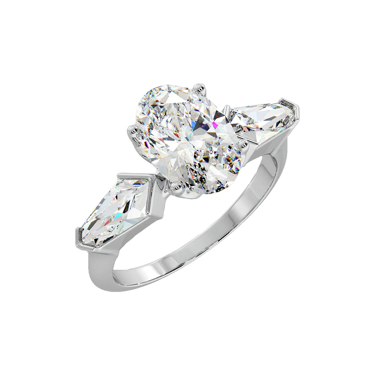 2 ct oval kite ring