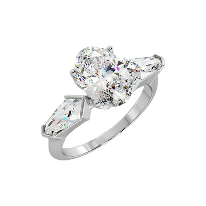 2 ct Oval Kite Ring