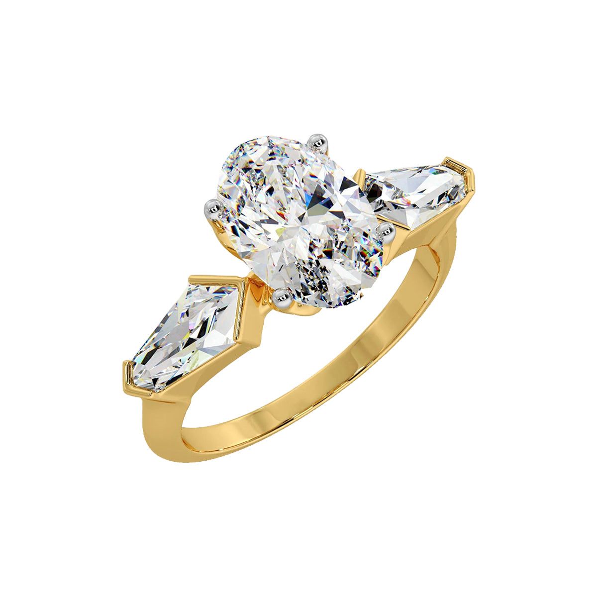 2 ct oval kite ring