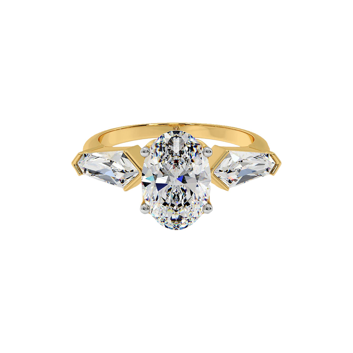 2 ct oval kite ring
