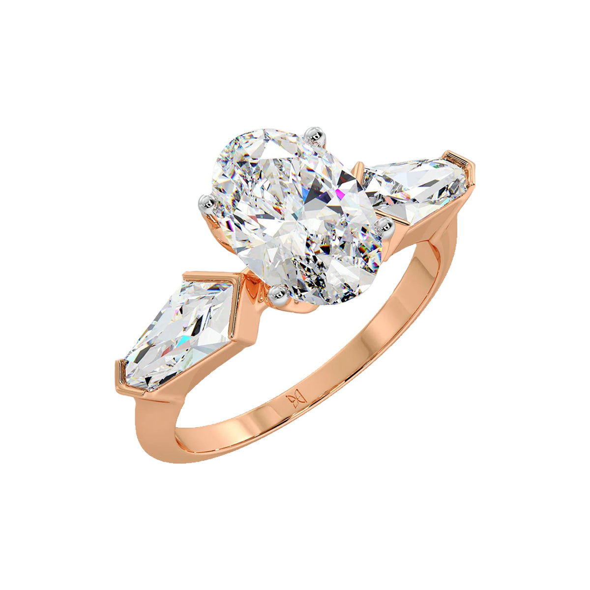 2 ct oval kite ring