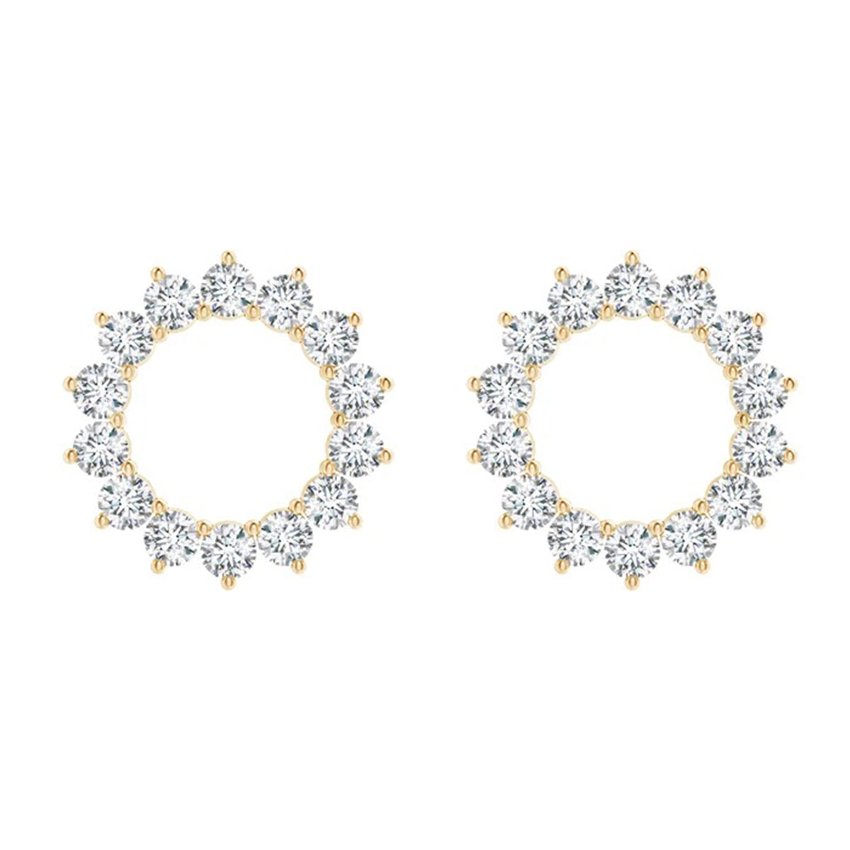 diamond halo hoop earrings
