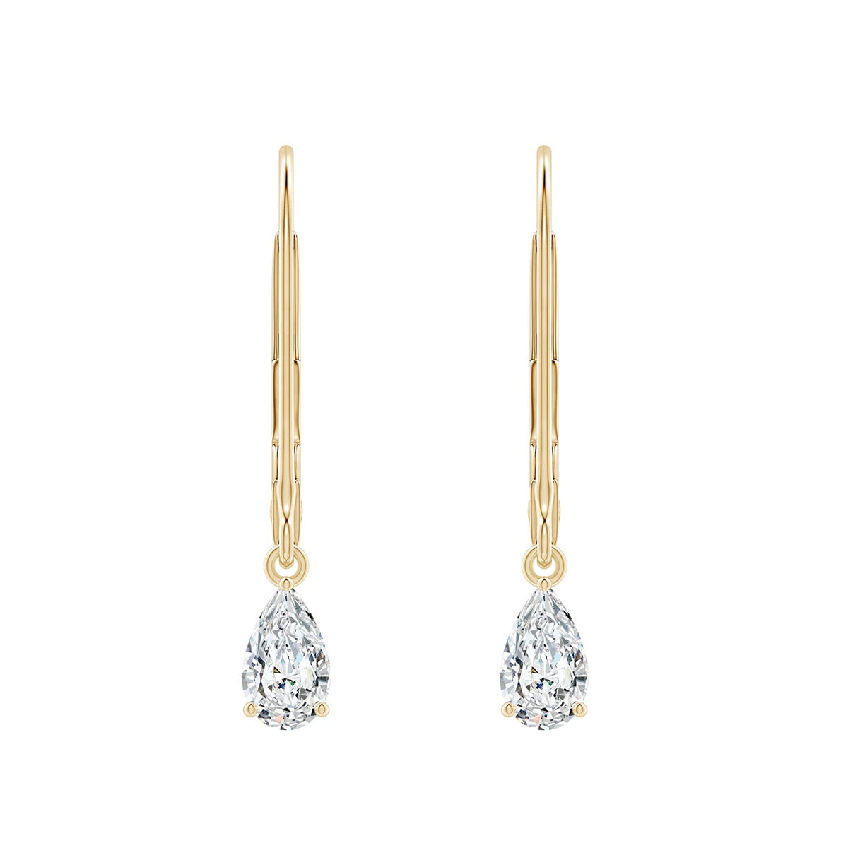 radiant pear drop earrings