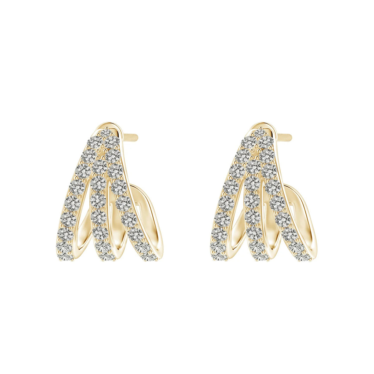 radiant cascade diamond earrings