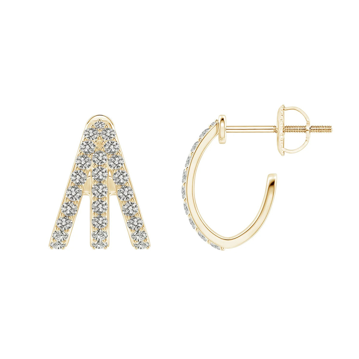 radiant cascade diamond earrings